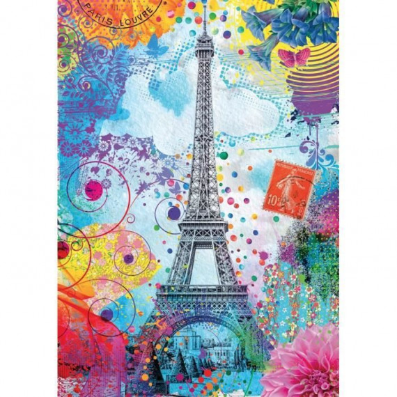 Nathan-Puzzle 1500 pieces-Tour Eiffel multicolore/Lars Stewart-Adultes et enfants des 14 ans-Puzzle de qualité supérieure-120…
