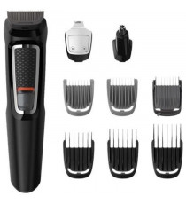 Tondeuse Multigroom 9-en-1 PHILIPS MG3740/15 Series 3000 - 60 min autonomie - Access. rinçables