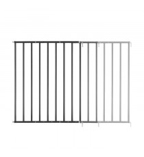Badabulle Barriere de sécurité Enfant Safe&Protect XL - Extensible (60 a 106.5 cm) - Ouvertures Extra Large - Fixation Vis, Noir