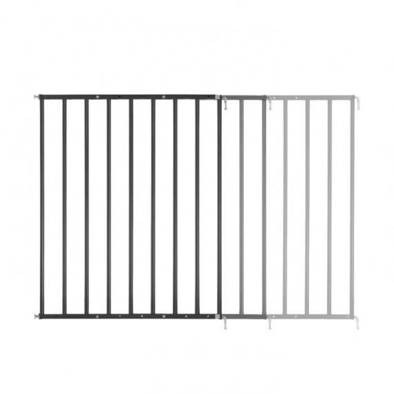 Badabulle Barriere de sécurité Enfant Safe&Protect XL - Extensible (60 a 106.5 cm) - Ouvertures Extra Large - Fixation Vis, Noir