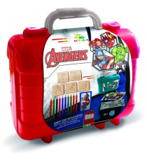 Travel Set - MULTIPRINT - 42873 - 5 tampons Avengers, 10 crayons