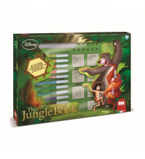 Coffret de tampons - MULTIPRINT - 4772 - Le Livre de la Jungle - 7 tampons bois et latex, 12 feutres Giotto, regle, album col…