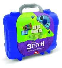Travel Set - MULTIPRINT - 42134 - 5 tampons Stitch, 10 crayons