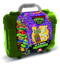 Travel Set - MULTIPRINT - 42884 - 5 tampons Tortues Ninja, 10 crayons
