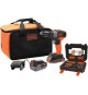 Perceuse a percussion sans fil - BLACK & DECKER - BCD003ME2SA-QW - 18 V - 1 Batterie 4 Ah + 1 Batterie 2,5 Ah