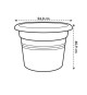 Elho Bac a fleurs Green Basics Cilinder 55 - Vert - Ø 54 x H 41 cm - extérieur - 100% recyclé