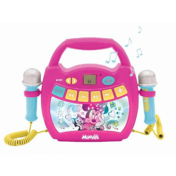 MINNIE MOUSE - Enceinte Bluetooth - Effets Lumineux, Micros et Batterie Rechargeable