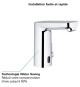 Mitigeur lavabo infrarouge GROHE Get E - limitateur température ajustable - déclenchement sans contact