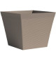 Pot carré - GARDEN ID - Green Care Impact Taupe - 29 x 26 cm - Garanti 10ans - 100% recyclé - UV/gel résistant