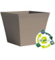 Pot carré - GARDEN ID - Green Care Impact Taupe - 29 x 26 cm - Garanti 10ans - 100% recyclé - UV/gel résistant