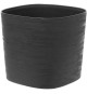 Pot avec réserve d'eau - GARDEN ID Respect - Noir-Anth 25 x 25 cm - 100% déchets ménagers - 100% recyclable - Surface structu…