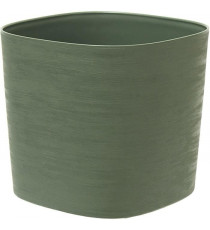 Pot avec réserve d'eau - GARDEN ID Respect - Vert de gris 30 x 30 cm - 100% déchets ménagers - 100% recyclable - Surface stru…