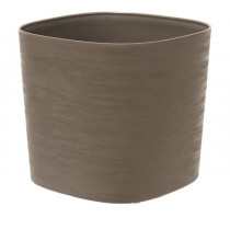 Pot avec réserve d'eau - GARDEN ID Respect - Taupe 40 x 40 cm - 100% déchets ménagers - 100% recyclable - Surface structurée.
