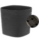 Pot avec réserve d'eau - GARDEN ID Respect - Noir-Anth 40 x 40 cm - 100% déchets ménagers - 100% recyclable - Surface structu…