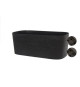 Jardiniere + réserve eau - GARDEN ID Respect - Noir-Anth 50 x 17 cm - 100% déchets ménagers - 100% recyclable - Surface struc…