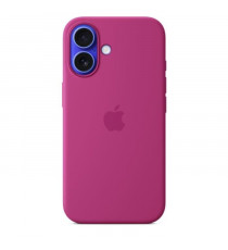 APPLE iPhone 16 - Coque en silicone avec MagSafe - Fuchsia