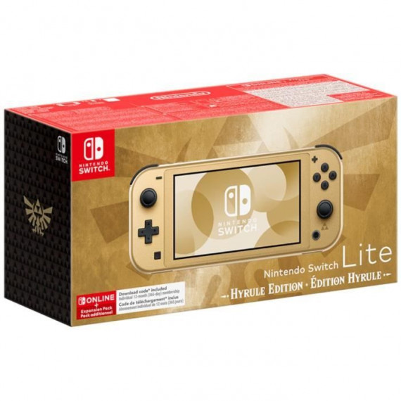 Console portable Nintendo Switch Lite  Édition Limitée Hyrule + 12 mois d'abonnement NSO avec Pack Additionel (Code)