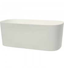Jardiniere XL a réserve d'eau - GARDEN ID Respect - Blanc 80 x 38 cm - 100% déchets ménagers - 100% recyclable - Surface stru…