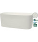 Jardiniere XL a réserve d'eau - GARDEN ID Respect - Blanc 80 x 38 cm - 100% déchets ménagers - 100% recyclable - Surface stru…