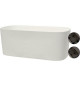 Jardiniere XL a réserve d'eau - GARDEN ID Respect - Blanc 80 x 38 cm - 100% déchets ménagers - 100% recyclable - Surface stru…