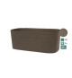 Jardiniere XL a réserve d'eau - GARDEN ID Respect - Taupe 80 x 38 cm - 100% déchets ménagers - 100% recyclable - Surface stru…