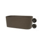 Jardiniere XL a réserve d'eau - GARDEN ID Respect - Taupe 80 x 38 cm - 100% déchets ménagers - 100% recyclable - Surface stru…