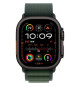 Apple Watch Ultra 2 GPS + Cellular - 49mm - Boîtier Black Titanium - Bracelet Dark Green Alpine Loop - Medium
