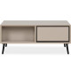 Table basse - ARONA - Rectangulaire - Capuccino / Noir - Sur pieds - 94 x 40 x 55 cm