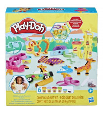 Play-Doh coffret Safari, loisir créatif de pâte a modeler pour enfants sur le theme des animaux, jouets pour enfants, des 3 ans