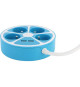 Multiprise design circulaire - CHACON -  4X16 A - Cordon 1,5 m - Avec 2 USB-A + Interrupteur - Bleu