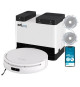 EZICLEAN All In One Z12 Ultra - Robot aspirateur laveur connecté avec base de vidage - 270 min - 14,4 V - 1,8 L - Blanc