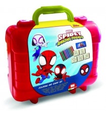 Travel Set - MULTIPRINT - 42135 - 5 tampons Spidey et ses Amis, 10 crayons