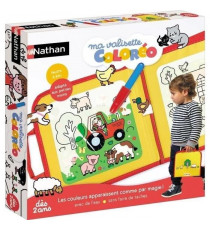 Jeu créatif - NATHAN - MA VALISETTE COLOREO - Coloriage magique a l'eau - Portable, sans taches - Feutre a eau