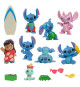 Figurines et accessoires - LICENCE /STITCH - Coffret Deluxe - 13 figurines et accessoires, Stitch dans 5 poses, planche de surf