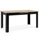 Table extensible - BIRMINGHAM - 80B - Ouverture synchonisée automatique - Chene / noir - 8 / 10 personnes - 160-200 x 75 x 80 cm