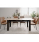 Table extensible - BIRMINGHAM - 80B - Ouverture synchonisée automatique - Chene / noir - 8 / 10 personnes - 160-200 x 75 x 80 cm