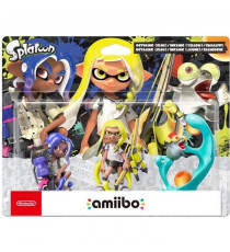 Pack Amiibo - Collection Splatoon 3 - Octaling (Bleu) + Inkling (Jaune) + Salmioche