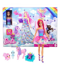 Barbie-Calendrier de l'Avent Barbie Dreamtopia-Poupée et accessoires HRG90