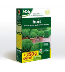 Engrais Buis - BSI - Bio - Feuillage étincelant et vert fonçé - Action longue durée - 1Kg  + 250g gratuit - Jusqu'a 12,5 m²