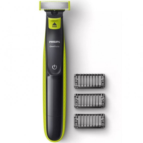 Tondeuse a barbe - PHILIPS - Oneblade QP2724/10 - 3 attaches (1 / 3 / 5 mm) incluses  sans fil rechargeable - Vert / Noir
