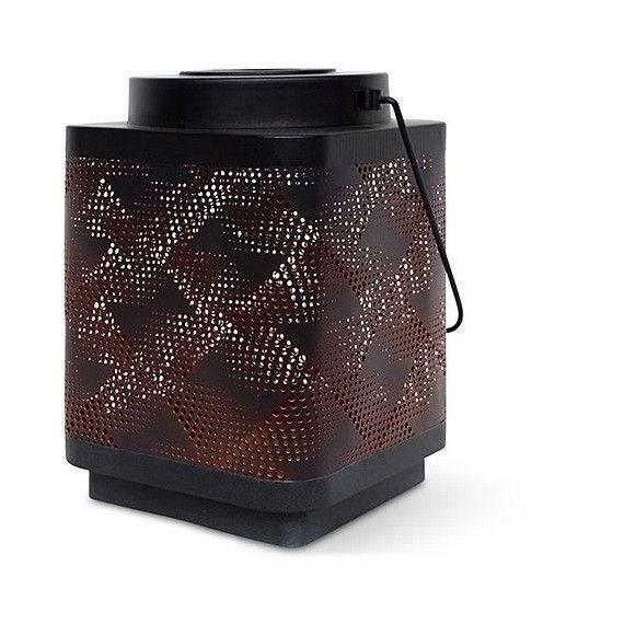 Lanterne solaire - GARDEN ID Attract - Orange 11 x 11 h15 cm - 6 a 8h autonomie - Mobile - Bouton on/off.