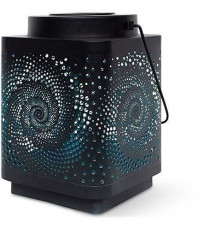 Lanterne solaire - GARDEN ID Attract - Bleu 11 x 11 h15 cm - 6 a 8h autonomie - Mobile - Bouton on/off.