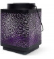 Lanterne solaire - GARDEN ID Attract - Mauve 11 x 11 h15 cm - 6 a 8h autonomie - Mobile - Bouton on/off.