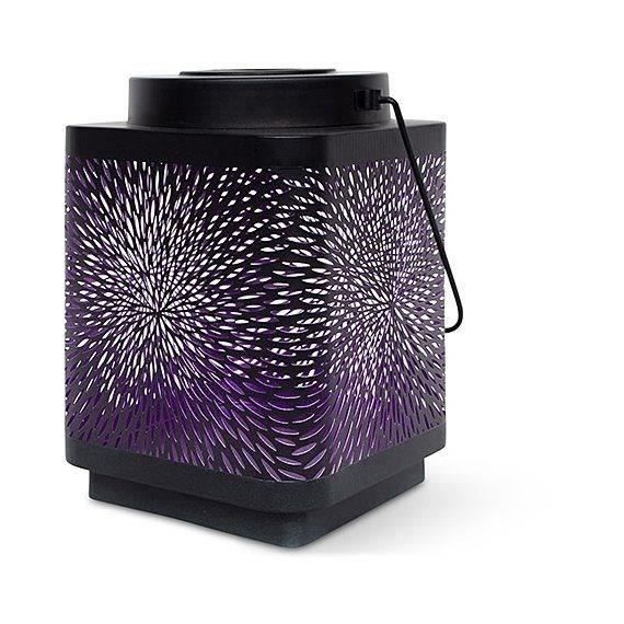 Lanterne solaire - GARDEN ID Attract - Mauve 11 x 11 h15 cm - 6 a 8h autonomie - Mobile - Bouton on/off.