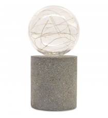 Lampe de table solaire - GARDEN ID Nordic Light - Ø10 h19 cm - Autonomie 6 a 8h - Bouton on/off - Pile AAA rechargeable