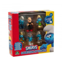 Figurines - GIOCHI PREZIOSI - Les Schtroumpfs - Coffret 6 figurines 5 cm dont 1 exclusive Azrael - a partir de 3 ans - PUF14
