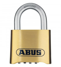 Cadenas a combinaison - ABUS - 180IB/50 B/DFNLI - Corps laiton forgé - Anse inox - Code numérique a quatre chiffres