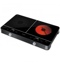 Plaque de cuisson a induction et radiante - SENCOR - SCP 4001BK - 3400 W - 2 foyers - Noir