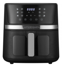 Friteuse sans huile  ARTHUR MARTIN - Airfryer 6,6 L- 1600 W - Ecran tactile - 7 pré-réglages - Noir