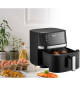 Friteuse sans huile  ARTHUR MARTIN - Airfryer 6,6 L- 1600 W - Ecran tactile - 7 pré-réglages - Noir